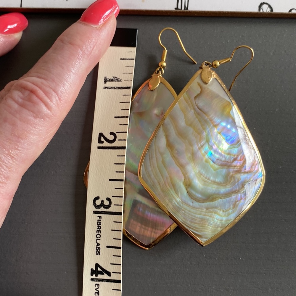 Earrings. Mother of pearl-ish.